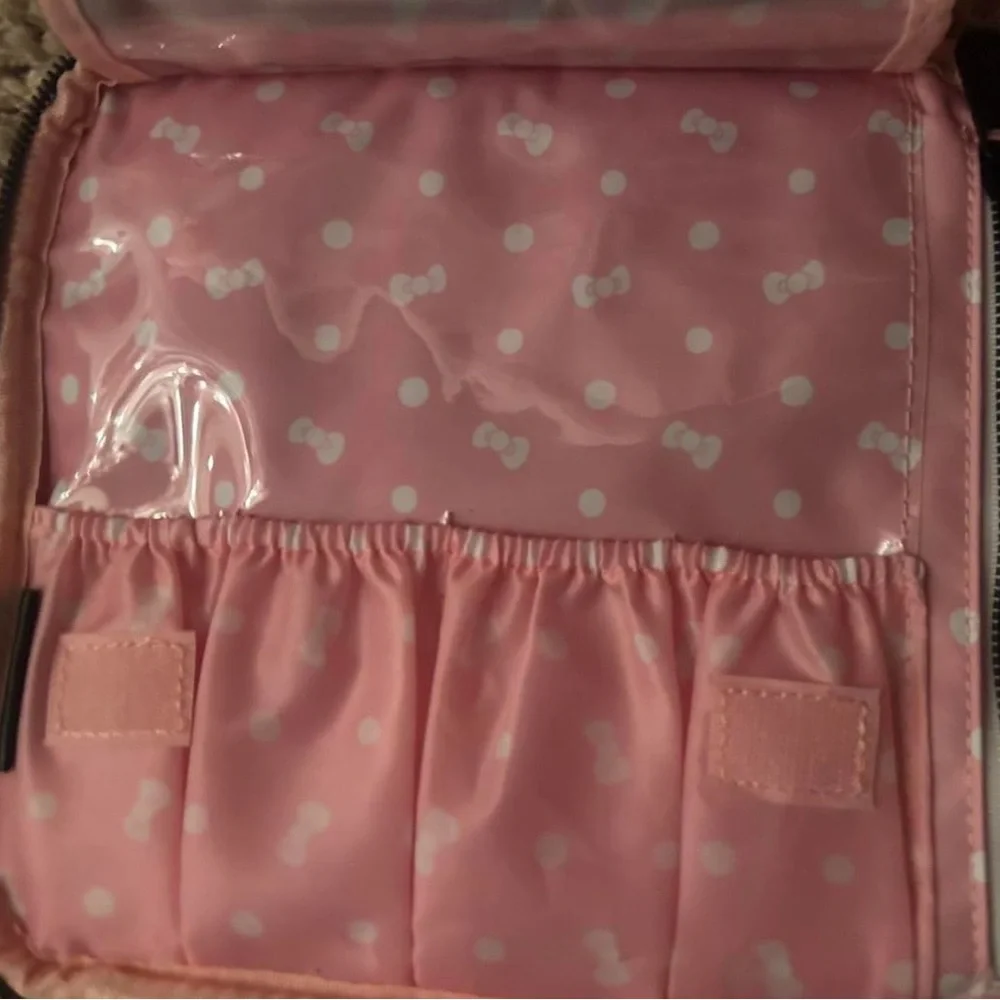 Hello Kitty Pink and Cream Character Pattern Travel Case